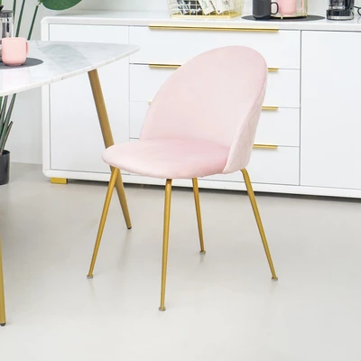 Gambar Informa Louise Kursi Makan - Pink/gold