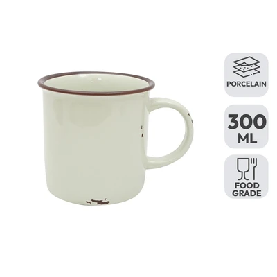 Gambar Kopin Mug Porcelain Vintage 300 ml - Putih Ivory