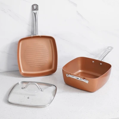 Gambar Culinart Perlengkapan Masak Ceramic Square Set 3 pcs