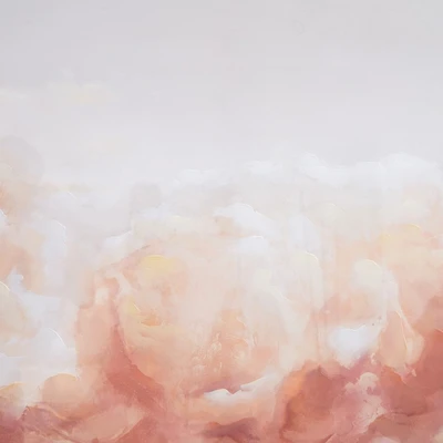 Gambar Informa Lukisan Kanvas Handmade & Print Clouds 122.5x82.5 cm - Orange