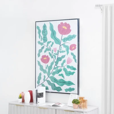 Gambar Informa Lukisan Kanvas Handmade & Print Flowers 82.6x122.6 cm V1 - Mix