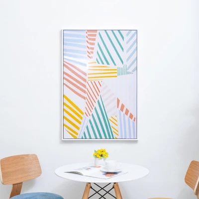 Gambar Informa Lukisan Kanvas Handmade & Print Lines 62.6x92.6 cm - Mix