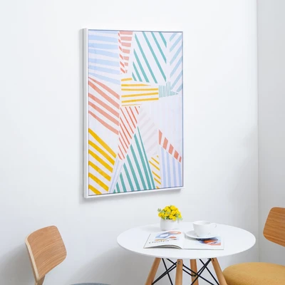 Gambar Informa Lukisan Kanvas Handmade & Print Lines 62.6x92.6 cm - Mix