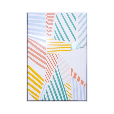 Gambar Informa Lukisan Kanvas Handmade & Print Lines 62.6x92.6 cm - Mix