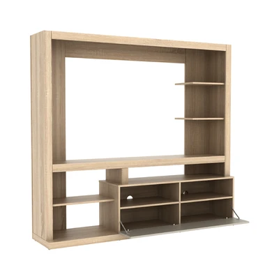 Gambar Selma Friza Lemari Tv Entertainment Centre - Cokelat Oak/taupe