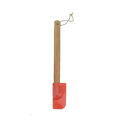 Gambar Kwas Spatula Silikon Scrapper Teakwood 24 cm - Merah