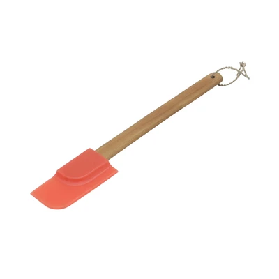 Gambar Kwas Spatula Silikon Scrapper Teakwood 24 cm - Merah