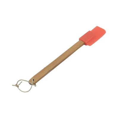 Gambar Kwas Spatula Silikon Scrapper Teakwood 24 cm - Merah