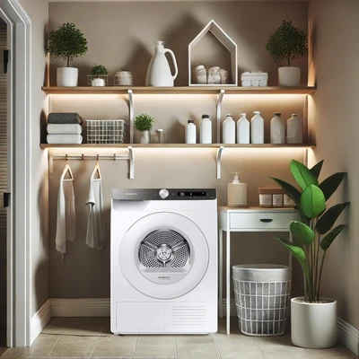 Gambar Samsung Mesin Pengering Pakaian Front Loading 8 kg DV80T5220TT/SE
