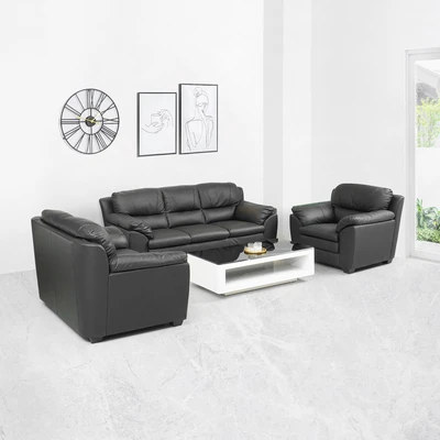 Gambar Informa Ziva Set Sofa Kulit - Hitam