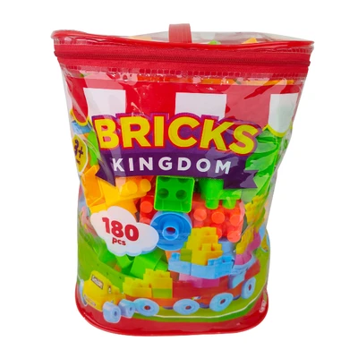 Gambar Bricks Kingdom Set 180 Pcs Blocks Tas - Merah