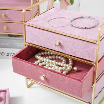 Gambar Informa Kotak Perhiasan 3 Laci 21.5x14x24.5 cm - Pink