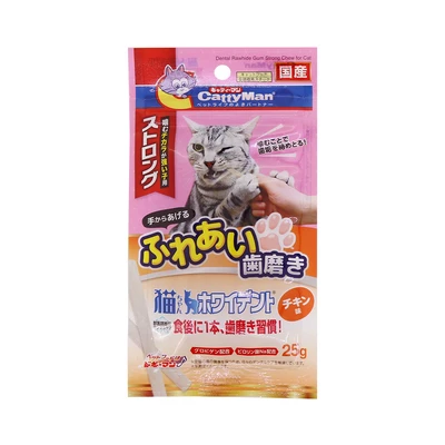 Gambar Cattyman Camilan Kucing Whident Strong Chicken 25 gr
