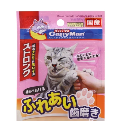 Gambar Cattyman Camilan Kucing Whident Strong Chicken 25 gr