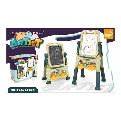 Gambar Kiddy Star Set Easel Papan Tulis Anak 2 In 1 - Hijau