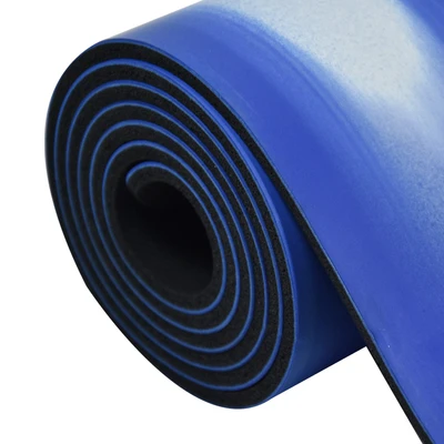 Gambar Kiwikana Matras Yoga Pu Rubber Motif 0.5 Cm - Biru Tua