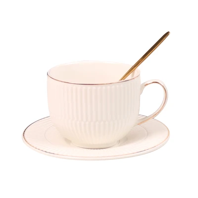 Gambar Appetite Leroy Teko & Cangkir Teh Porcelain Dengan Saucer 1.3 Liter Set 5 pcs - Putih