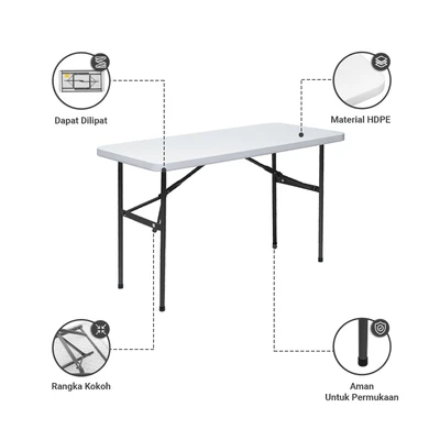 Gambar Informa Logan Meja Lipat - Putih