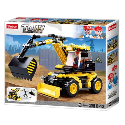 Gambar Sluban Set 196 Pcs Town Construction Excavator 2 In 1 196