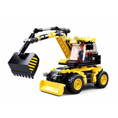 Gambar Sluban Set 196 Pcs Town Construction Excavator 2 In 1 196