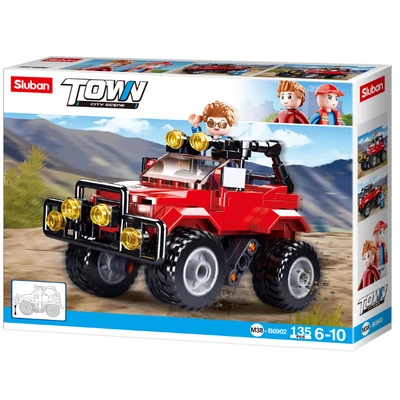 Gambar Sluban Set 135 Pcs Town Suv Truck - Merah