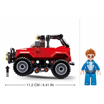 Gambar Sluban Set 135 Pcs Town Suv Truck - Merah