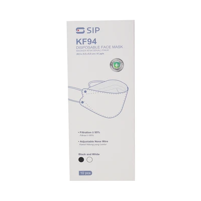 Gambar S Sip Set 10 Pcs Masker Pelindung Basic Series Kf94 Hitam/putih