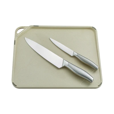 Gambar Cooking Color Morgan Pisau Dapur Dengan Talenan Set 3 pcs