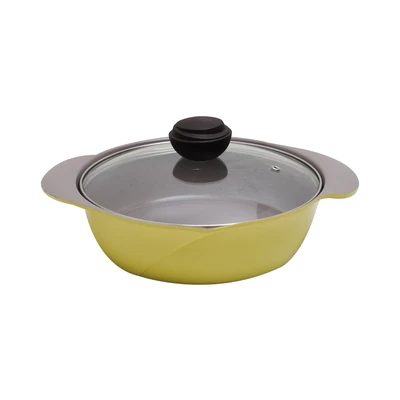 Gambar Cheftopf Panci Low Casserole Ceramic Coating 24 cm - Kuning