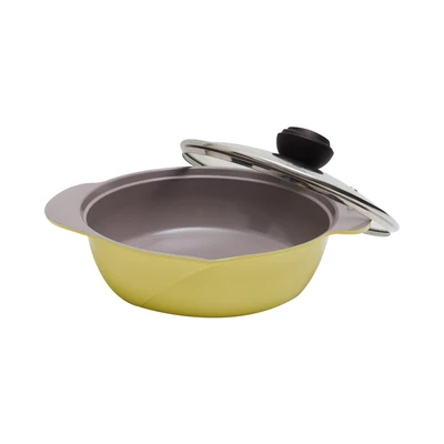 Gambar Cheftopf Panci Low Casserole Ceramic Coating 24 cm - Kuning