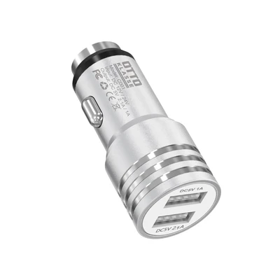 Gambar Otto Klasse Charger Mobil & Kabel USB 3 In 1 - Silver