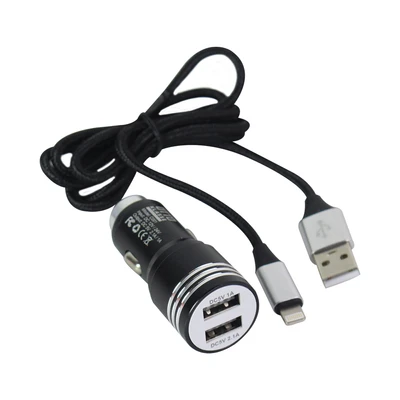 Gambar Otto Klasse Charger Mobil & Kabel Usb Lightning - Silver