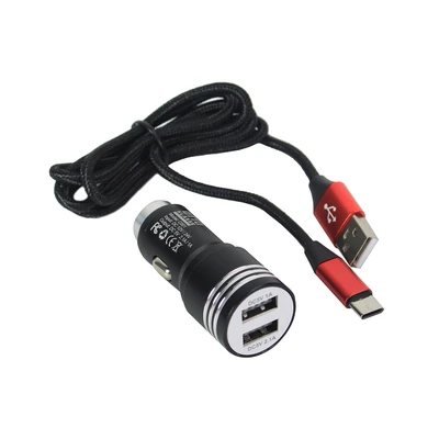 Gambar Otto Klasse Charger Mobil & Kabel Usb Type C - Merah