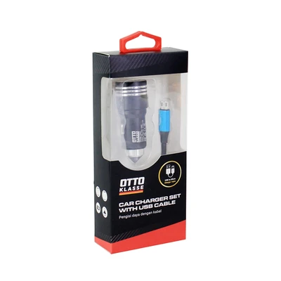 Gambar Otto Klasse Charger Mobil & Kabel Micro - Biru