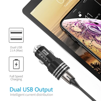 Gambar Otto Klasse Charger Mobil & Kabel Micro - Biru
