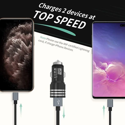 Gambar Otto Klasse Charger Mobil & Kabel Micro - Biru