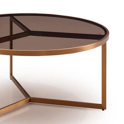 Gambar Home Galleria Denzel Meja Tamu Round - Cokelat Tan