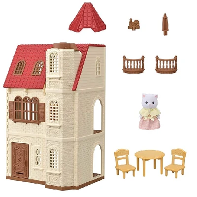 Gambar Sylvanian Families Set Red Roof Tower Home Esfh54000