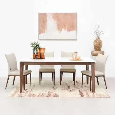 Gambar Informa Hadlynn Quartz Meja Makan - Putih