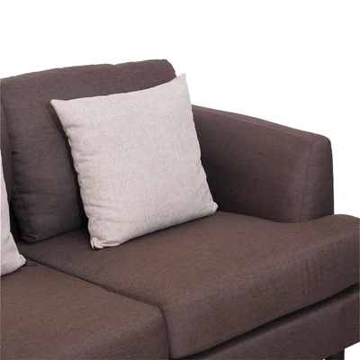 Gambar Selma Leona Sofa Fabric 3 Seater - Cokelat