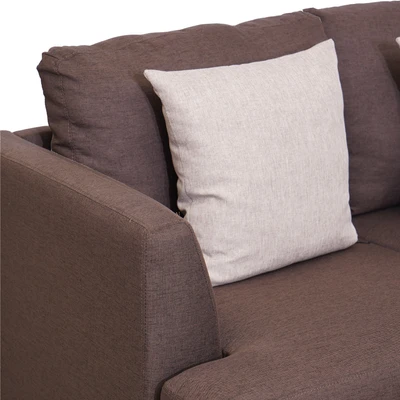 Gambar Selma Leona Sofa Fabric 3 Seater - Cokelat