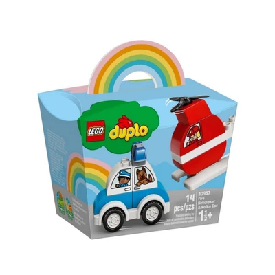 Gambar LEGO Duplo Fire Helicop Police Car 10957