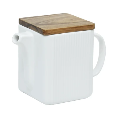 Gambar Appetite Heidie Teko & Cangkir Teh Porcelain Dengan Saucer 850 ml Set 10 Pcs - Putih