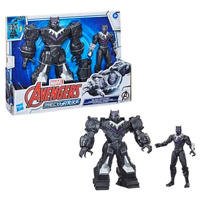 Gambar Marvel Set Action Figure Mech Strike Deluxe Black Panther
