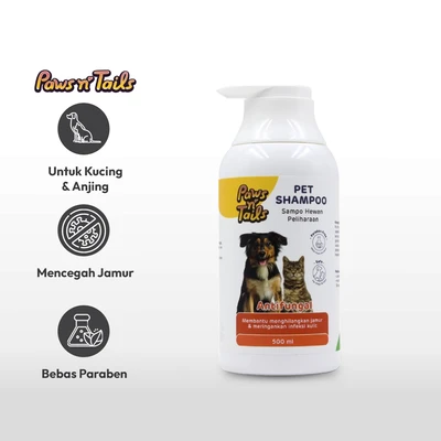 Gambar Paws N Tail Sampo Anjing & Kucing Anti Jamur