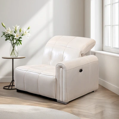 Gambar Domicil Hollywood Sofa Sectional Recliner Electric Kulit Kiri
