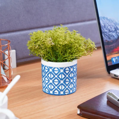 Gambar Informa Tanaman Artifisial Grass Dengan Pot 15x15x14 cm - Biru