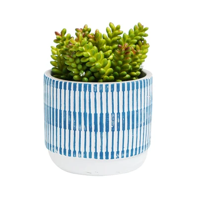 Gambar Informa Tanaman Artifisial Succulent Dengan Pot 12.7x12.7x17.8 cm - Biru