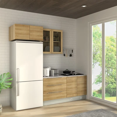 Gambar Informa Prescoot Kitchen Set 1.6 Mtr - Cokelat Oak