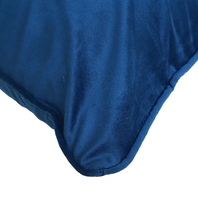 Gambar Informa Sarung Bantal Sofa Polyester Velvet 55x55 cm - Biru Poseidon
